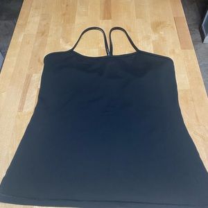 Lululemon Black Power Y Tank size 12